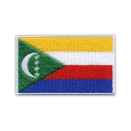 Flagge der Komoren, wärmeaktivierter Klebstoff, Rückseite zum Aufbügeln, besticktes Abzeichen/Patch Flagge der Komoren, wärmeaktivierter Klebstoff, Rückseite zum Aufbügeln, besticktes Abzeichen/Patch von PATCHSIG
