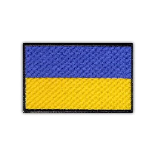 Flagge der Ukraine – groß – wärmeaktivierter Klebstoff/Bügelrückseite – bestickter Abzeichen/Aufnäher von PATCHSIG