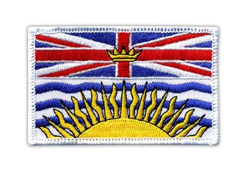 Flagge von British Columbia, wärmeaktivierter Klebstoff, Rückseite zum Aufbügeln, besticktes Abzeichen/Patch Flagge von British Columbia, wärmeaktivierter Klebstoff, Rückseite zum Aufbügeln, besticktes Abzeichen/Patch von PATCHSIG