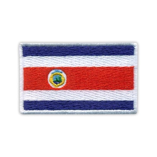 Flagge von Costa Rica, 5,8 cm, wärmeaktivierter Klebstoff, Rückseite zum Aufbügeln, besticktes Abzeichen/Patch Flagge von Costa Rica, 5,8 cm, wärmeaktivierter Klebstoff, Rückseite zum Aufbügeln, besticktes Abzeichen/Patch von PATCHSIG