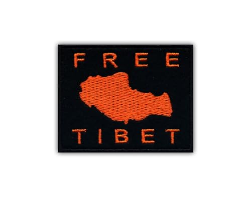 Flagge von Free Tibet – Wärmeaktivierter Klebstoff/Bügelrückseite – bestickter Abzeichen/Aufnäher von PATCHSIG