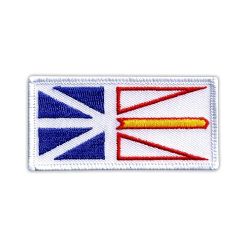 Flagge von Neufundland und Labrador – wärmeaktivierter Klebstoff/Bügelrückseite – bestickter Abzeichen/Aufnäher von PATCHSIG