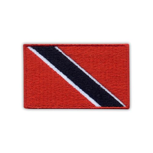 Flagge von Trinidad und Tobago, 5,6 cm, wärmeaktivierter Klebstoff, Rückseite zum Aufbügeln, besticktes Abzeichen/Patch von PATCHSIG
