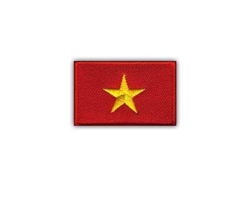 Flagge von Vietnam, wärmeaktivierter Klebstoff, Rückseite zum Aufbügeln, besticktes Abzeichen/Patch von PATCHSIG