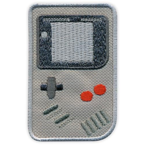 Game Console – Grau – wärmeaktivierter Klebstoff/Bügelrückseite – besticktes Abzeichen/Aufnäher von PATCHSIG