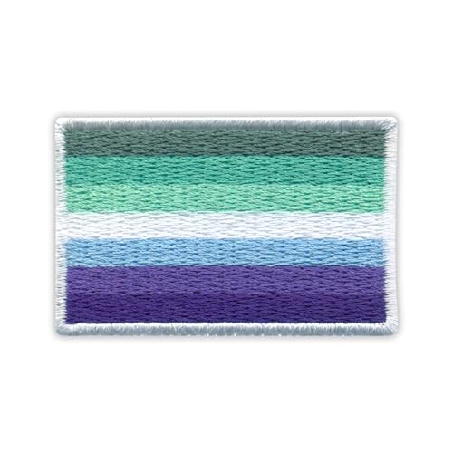 Gay Herren Pride Flagge, wärmeaktivierter Klebstoff, Rückseite zum Aufbügeln, besticktes Abzeichen/Patch Gay Herren Pride Flagge, wärmeaktivierter Klebstoff, Rückseite zum Aufbügeln, besticktes Abzeichen/Patch von PATCHSIG