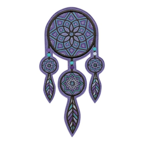 Großer Traumfänger – Lila Deluxe – zum Aufnähen/Aufnähen – besticktes Abzeichen/Patch Großer Traumfänger – Lila Deluxe – zum Aufnähen/Aufnähen – besticktes Abzeichen/Patch von PATCHSIG