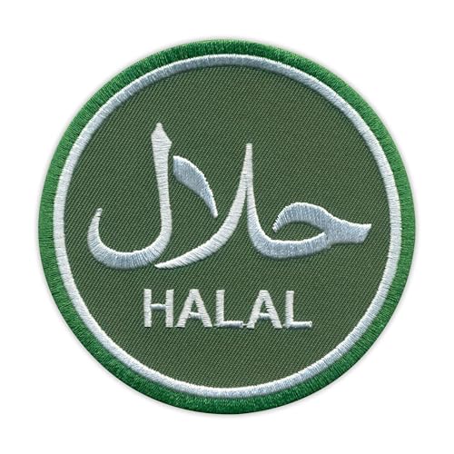 Halal – Big 8,9 cm – wärmeaktivierter Klebstoff/Bügelrückseite – bestickter Abzeichen/Aufnäher von PATCHSIG