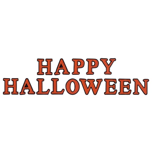Happy Halloween – Inschrift – zum Aufnähen/Aufnähen – bestickter Abzeichen/Aufnäher von PATCHSIG