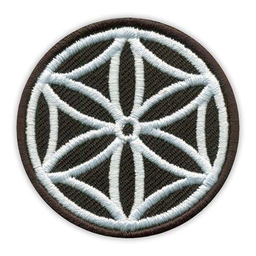Highlander Rosette – Folk – schwarzer Hintergrund – zum Aufnähen/Aufnähen – besticktes Abzeichen/Patch von PATCHSIG
