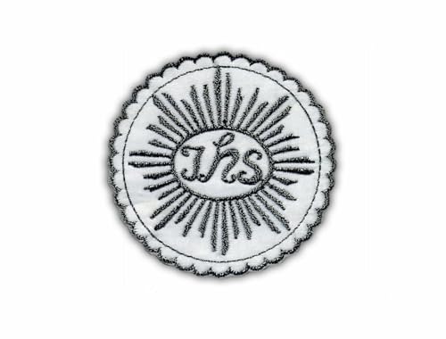 Host IHS – Silbergraphit – wärmeaktivierter Klebstoff/Bügelrückseite – bestickter Abzeichen/Aufnäher von PATCHSIG