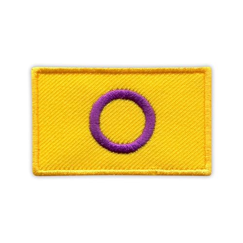 Intersex Pride Flagge, wärmeaktivierter Klebstoff, Rückseite zum Aufbügeln, besticktes Abzeichen/Patch Intersex Pride Flagge, wärmeaktivierter Klebstoff, Rückseite zum Aufbügeln, besticktes Abzeichen/Patch von PATCHSIG