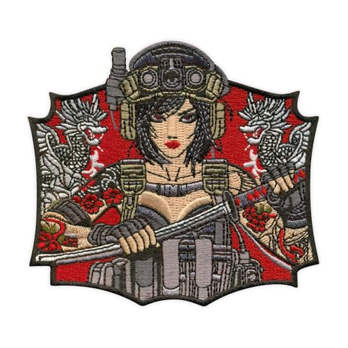 Japanisches taktisches Mädchen – Yakuza Tattoo – Wakizashi-Messer – Moral Patch – zum Aufnähen – besticktes Abzeichen/Patch Japanisches taktisches Mädchen – Yakuza Tattoo – Wakizashi-Messer – Moral Patch – zum Aufnähen – besticktes Abzeichen/Patch von PATCHSIG