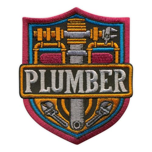 Klempner – Schild – zum Aufnähen/Aufnähen – besticktes Abzeichen/Patch Klempner – Schild – zum Aufnähen/Aufnähen – besticktes Abzeichen/Patch von PATCHSIG