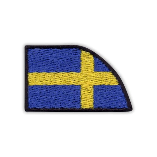 Kragenflagge von Schweden – rechts – wärmeaktivierter Klebstoff/Bügelrückseite – bestickter Abzeichen/Aufnäher von PATCHSIG