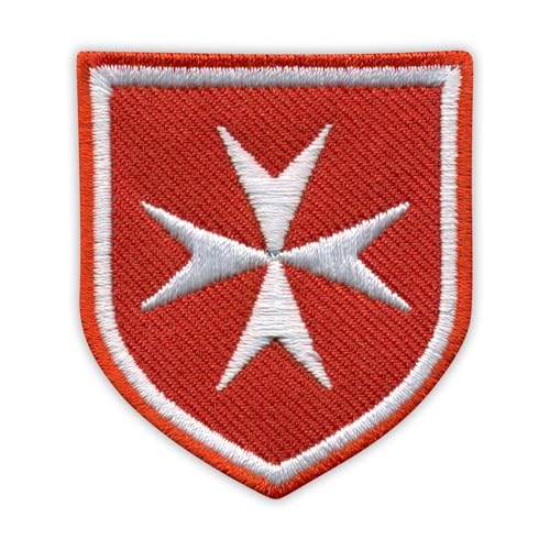 Malteserkreuz - Schild mit doppeltem Rand Premium - zum Aufnähen / Aufnähen - Besticktes Abzeichen / Patch von PATCHSIG