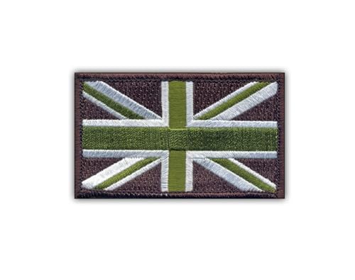 Militärflagge des Vereinigten Königreichs – MTP – (7,5 x 4,5 cm) – wärmeaktivierter Klebstoff/Bügelrückseite – bestickter Abzeichen/Aufnäher von PATCHSIG