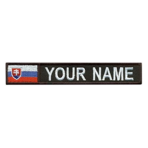 Namensaufnäher mit Flagge der Slowakei - zum Aufnähen / Aufnähen - Besticktes Abzeichen / Patch Namensaufnäher mit Flagge der Slowakei - zum Aufnähen / Aufnähen - Besticktes Abzeichen / Patch von PATCHSIG