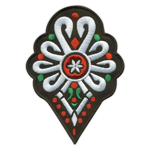 Parzenica – Volksmuster – 11,4 cm – schwarze Version – zum Aufnähen / Aufnähen – besticktes Abzeichen/Patch Parzenica – Volksmuster – 11,4 cm – schwarze Version – zum Aufnähen / Aufnähen – besticktes Abzeichen/Patch von PATCHSIG