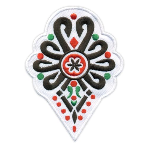 Parzenica – Volksmuster – 11,4 cm – weiße Version – zum Aufnähen/Aufnähen – besticktes Abzeichen/Patch Parzenica – Volksmuster – 11,4 cm – weiße Version – zum Aufnähen/Aufnähen – besticktes Abzeichen/Patch von PATCHSIG