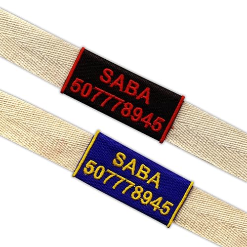 Personalisierbarer Halsband-ID-Tag bestickter Aufnäher für Hunde – Klettverschlüsse – zum Aufnähen / Aufnähen – besticktes Abzeichen/Patch Personalisierbarer Halsband-ID-Tag bestickter Aufnäher für Hunde – Klettverschlüsse – zum Aufnähen / Aufnähen – besticktes Abzeichen/Patch von PATCHSIG