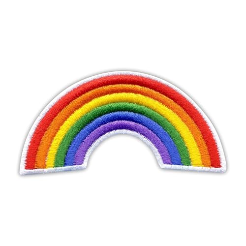 Regenbogen – Wärmeaktivierter Klebstoff/Bügelrückseite – bestickter Abzeichen/Aufnäher von PATCHSIG