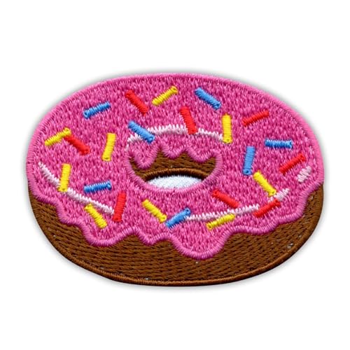 Ring Donut – Donut – wärmeaktivierter Klebstoff/Bügelrückseite – bestickter Abzeichen/Aufnäher von PATCHSIG
