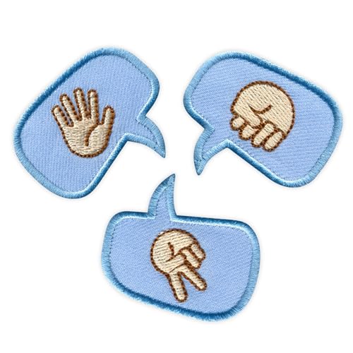 Rock Paper Scissors – Wärmeaktivierter Klebstoff/Bügelrückseite – besticktes Abzeichen/Aufnäher Rock Paper Scissors – Wärmeaktivierter Klebstoff/Bügelrückseite – besticktes Abzeichen/Aufnäher von PATCHSIG
