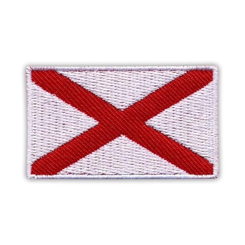 Saint Patrick's Flagge, wärmeaktivierter Klebstoff, Rückseite zum Aufbügeln, besticktes Abzeichen/Patch von PATCHSIG