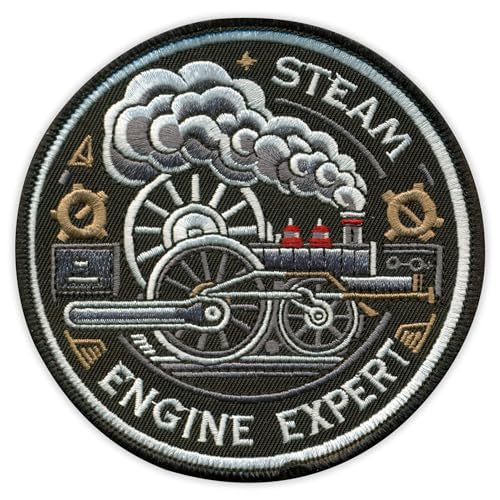 Steam Engine Expert – Aufnäher zum Aufnähen/Aufnähen – bestickter Abzeichen/Patch von PATCHSIG