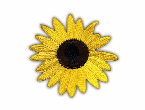 Sunflower NLR – Wärmeaktivierter Klebstoff/Bügelrückseite – bestickter Abzeichen/Aufnäher von PATCHSIG