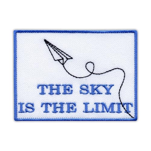 The Sky is The Limit, Wärmeaktivierter Klebstoff, Rückseite zum Aufbügeln, besticktes Abzeichen/Patch von PATCHSIG