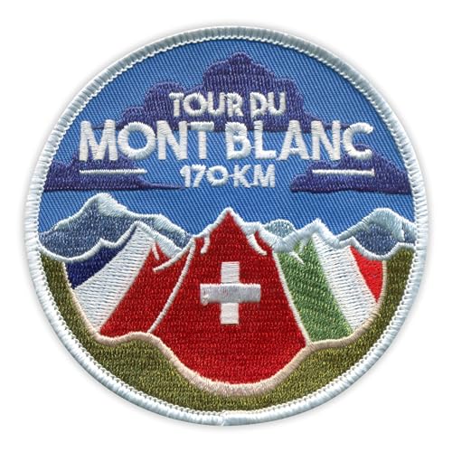 Tour du Mont Monte Mount Bianco Blanc – 170 km – runde Form – zum Aufnähen/Aufnähen – besticktes Abzeichen/Patch Tour du Mont Monte Mount Bianco Blanc – 170 km – runde Form – zum Aufnähen/Aufnähen – besticktes Abzeichen/Patch von PATCHSIG