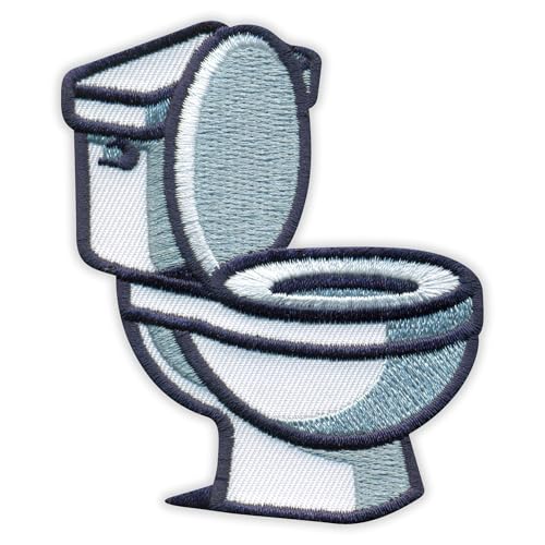 WC-Schüssel – WC – zum Aufnähen/Aufnähen – bestickter Abzeichen/Aufnäher WC-Schüssel – WC – zum Aufnähen/Aufnähen – bestickter Abzeichen/Aufnäher von PATCHSIG