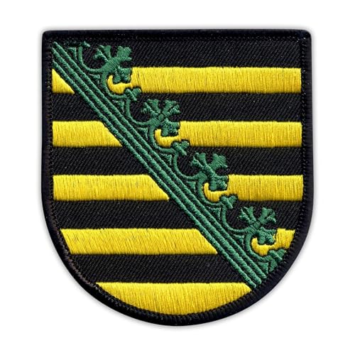 Wappen Sachsen – zum Aufnähen / Aufnähen – besticktes Abzeichen/Patch von PATCHSIG