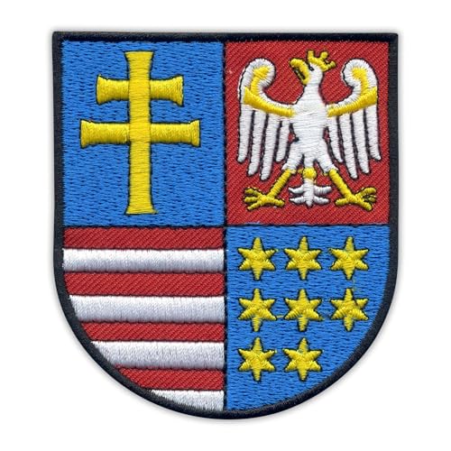 Wappen der Provinz Swietokrzyskie – Neue Version – Wärmeaktivierter Klebstoff/Bügelrückseite – bestickter Abzeichen/Aufnäher von PATCHSIG
