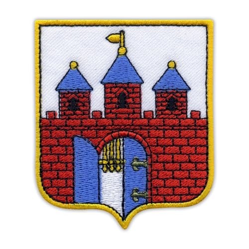 Wappen der Stadt Bydgoszcz – Wärmeaktivierter Klebstoff/Bügelrückseite – bestickter Abzeichen/Aufnäher von PATCHSIG