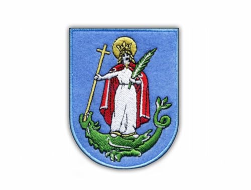 Wappen der Stadt Nowy Sacz – alte Version – wärmeaktivierter Klebstoff/Bügelrückseite – bestickter Abzeichen/Aufnäher von PATCHSIG
