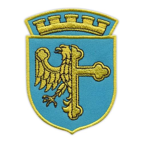 Wappen der Stadt Opole – Wärmeaktivierter Klebstoff/Bügelrückseite – bestickter Abzeichen/Aufnäher von PATCHSIG