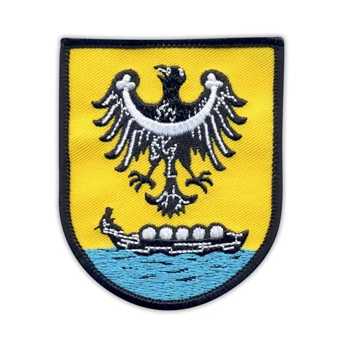 Wappen der Stadt des neuen Salzes (Nowa Sol) – wärmeaktivierter Klebstoff/Bügelrückseite – bestickter Abzeichen/Aufnäher von PATCHSIG