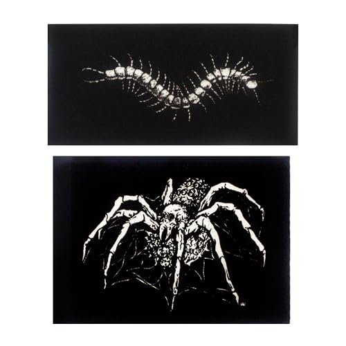 2 Stück Gothic Punk Patch zum Aufnähen DIY Handwerk Vintage Applikationen Patches für Jacken, Jeans, Westen, Hüte, Rucksäcke, Hemden, Punk-Accessoires (Tausendfüßler und Spinne) von PATCHUPS