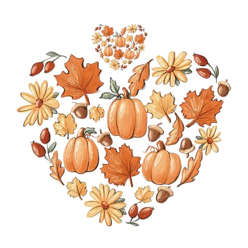 Love Fall Y'all Bügelbild für T-Shirt, harte Blumen, Blätter, Hello Pumpkin Fall Peace Love Thanksgiving Familie, lustige Aufkleber, Wärmeübertragung, DIY-Applikationen (Love Fall Y'all) von PATCHUPS
