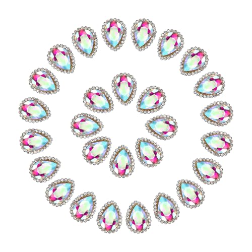 PATIKIL 0,5" Aufnäh-Rhinestones, 50 Stück Tropfenförmige Kristall-Rhinestones mit Metallflachrücken für Bastelarbeiten, Schuhe, Kleidung, Ohrringe, Gürtel, Näharbeiten, Ab-Farbe PATIKIL 0,5" Aufnäh-Rhinestones, 50 Stück Tropfenförmige Kristall-Rhinestones mit Metallflachrücken für Bastelarbeiten, Schuhe, Kleidung, Ohrringe, Gürtel, Näharbeiten, Ab-Farbe von PATIKIL