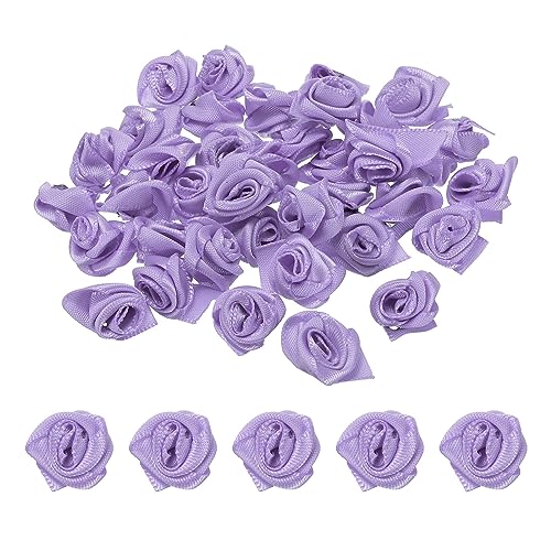 PATIKIL 0.6" 30Stk Mini Satin Farbband Rosen Winzige Stoff Blumen Verzierungen Rosetten Applikation für Heimwerken und Hochzeit Lila PATIKIL 0.6" 30Stk Mini Satin Farbband Rosen Winzige Stoff Blumen Verzierungen Rosetten Applikation für Heimwerken und Hochzeit Lila von PATIKIL