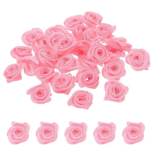 PATIKIL 0.6" 30Stk Mini Satin Farbband Rosen Winzige Stoff Blumen Verzierungen Rosetten Applikation für Heimwerken und Hochzeit Rosa PATIKIL 0.6" 30Stk Mini Satin Farbband Rosen Winzige Stoff Blumen Verzierungen Rosetten Applikation für Heimwerken und Hochzeit Rosa von PATIKIL