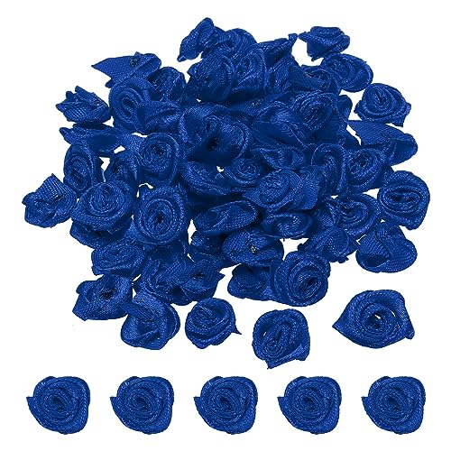 PATIKIL 0.6" 50Stk Mini Satin Farbband Rosen Winzige Stoff Blumen Verzierungen Rosetten Applikation für Heimwerken und Hochzeit Dunkel Blau PATIKIL 0.6" 50Stk Mini Satin Farbband Rosen Winzige Stoff Blumen Verzierungen Rosetten Applikation für Heimwerken und Hochzeit Dunkel Blau von PATIKIL