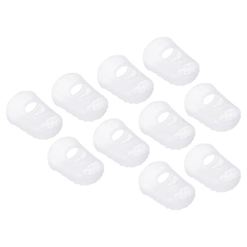 PATIKIL 0.79" 30Pack Gummi Fingerspitze Silikon Daumen Fingerkuppen Schutz Abdeckungen Polster Fingerhut für Gitarre Spielen Büro Zählen Nähen Klar Mittel Größe von PATIKIL