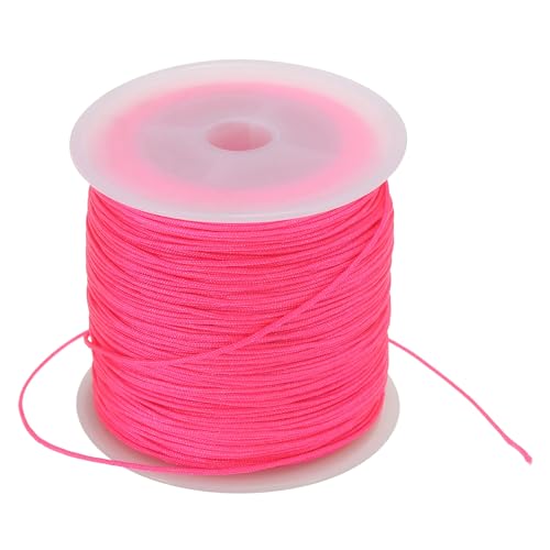 PATIKIL 0.8mm x 109 Yard Nylon Satin Kordel Nylon Perlenschnur Knüpfen Kordel Kette Geflochtene Schnur für Armbänder Schmuck Zierrat Chinesische Knoten Fluoreszierend Rosenrot PATIKIL 0.8mm x 109 Yard Nylon Satin Kordel Nylon Perlenschnur Knüpfen Kordel Kette Geflochtene Schnur für Armbänder Schmuck Zierrat Chinesische Knoten Fluoreszierend Rosenrot von PATIKIL