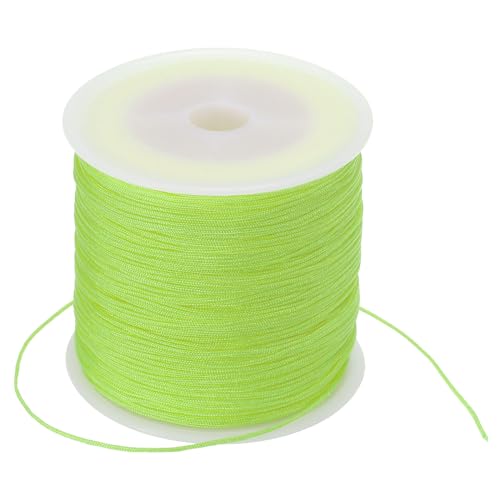 PATIKIL 0.8mm x 109 Yard Nylon Satin Kordel Nylon Perlenschnur Knüpfen Kordel Kette Geflochtene Schnur für Armbänder Schmuck Zierrat Chinesische Knoten Hell Grün PATIKIL 0.8mm x 109 Yard Nylon Satin Kordel Nylon Perlenschnur Knüpfen Kordel Kette Geflochtene Schnur für Armbänder Schmuck Zierrat Chinesische Knoten Hell Grün von PATIKIL