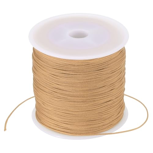 PATIKIL 0.8mm x 109 Yard Nylon Satin Kordel Nylon Perlenschnur Knüpfen Kordel Kette Geflochtene Schnur für Armbänder Schmuck Zierrat Chinesische Knoten Khaki PATIKIL 0.8mm x 109 Yard Nylon Satin Kordel Nylon Perlenschnur Knüpfen Kordel Kette Geflochtene Schnur für Armbänder Schmuck Zierrat Chinesische Knoten Khaki von PATIKIL